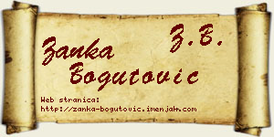 Žanka Bogutović vizit kartica